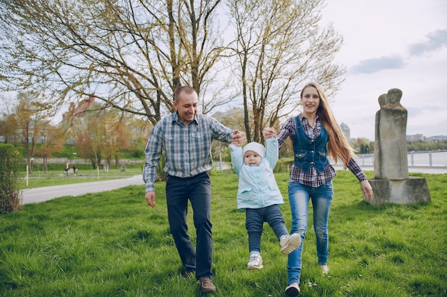 família no parque