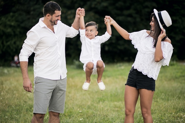 Família no parque