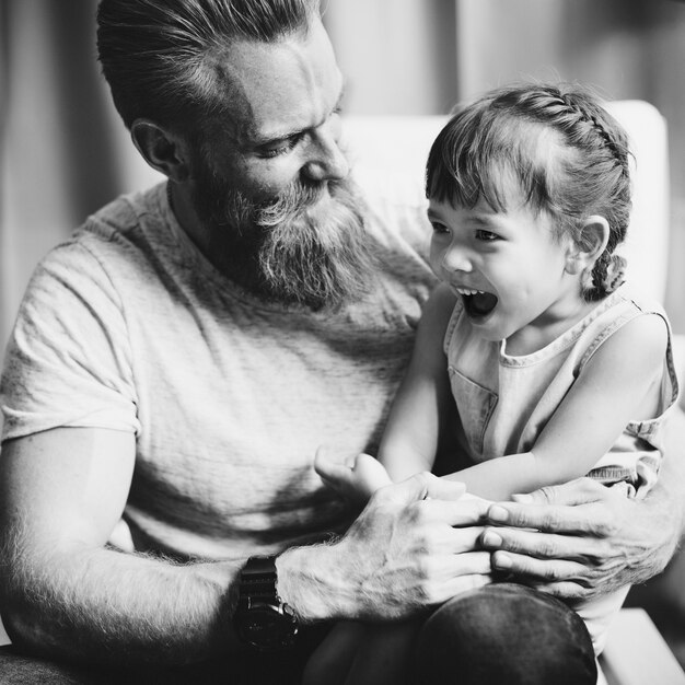 Família relaxa felicidade conceito alegre feriado