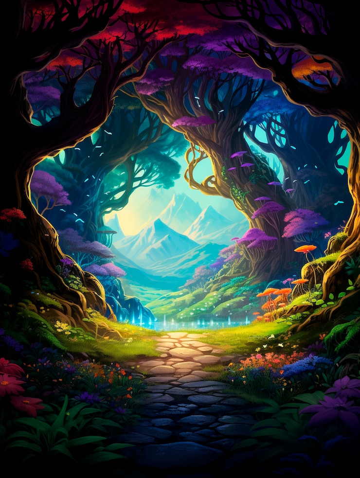Foto grátis fantasia de uma paisagem de buracos sem fim