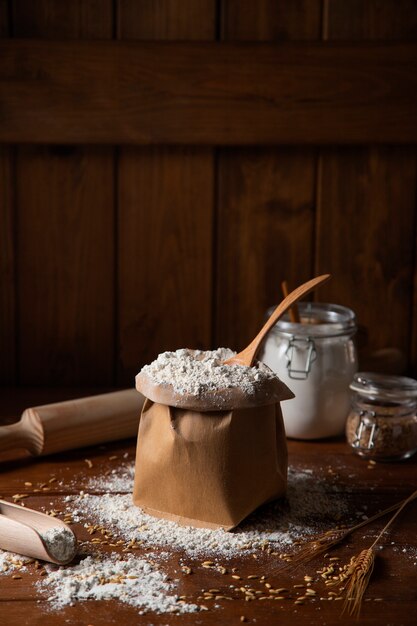 Farinha escondida usada para cozinhar