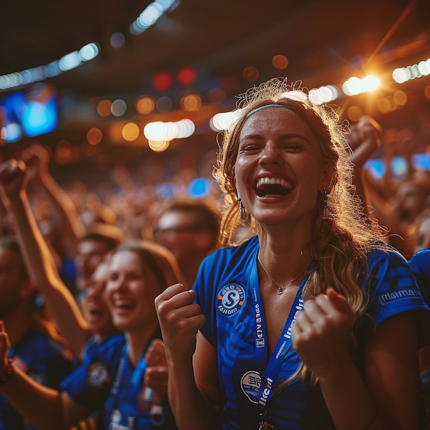 Foto grátis fãs de futebol animando sua equipe