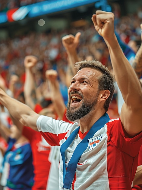 Foto grátis fãs de futebol animando sua equipe