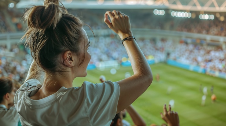 Foto grátis fãs de futebol aplaudindo no estádio