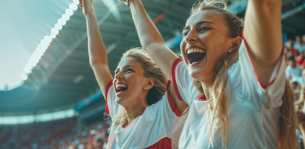 Fãs de futebol aplaudindo no estádio
