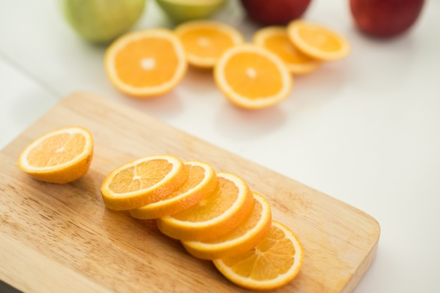 Fatia de fruta fresca de laranja