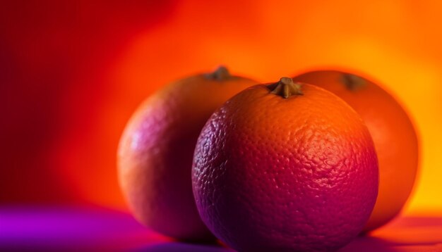 Fatia de frutas cítricas suculentas perfeita para uma refeição refrescante gerada por IA