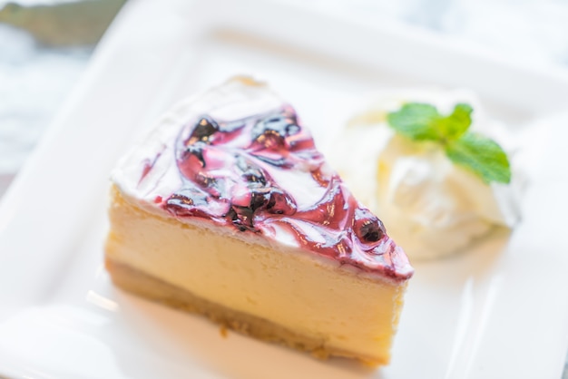 Fatia de new york cheesecake