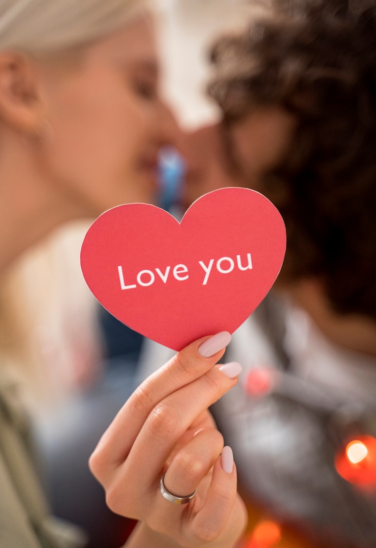 Foto grátis fechar casal embaçado beijando