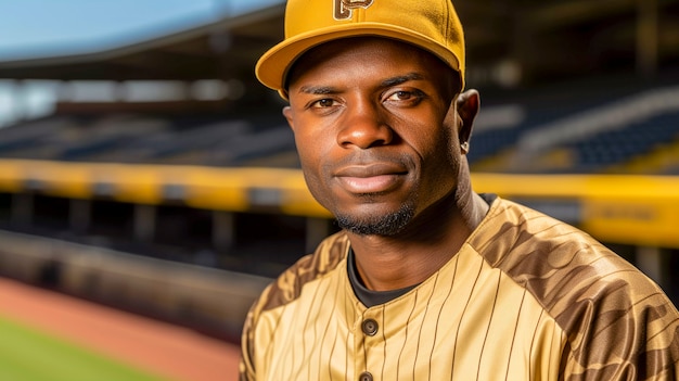 Fechar o retrato do jogador de beisebol