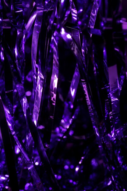 Fechar o tecido roxo cintilante
