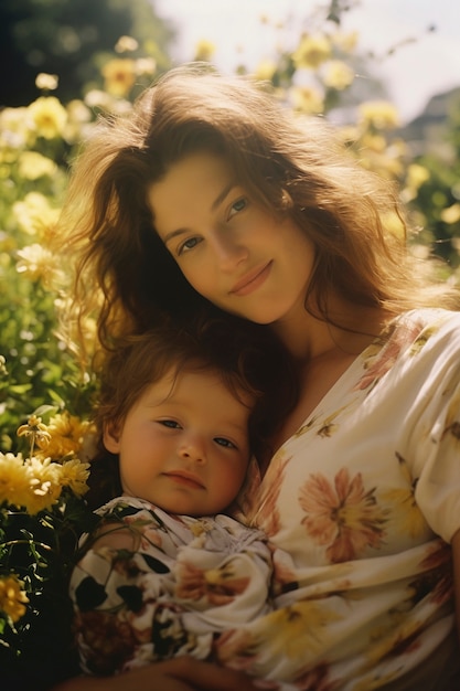 Foto grátis feliz celebração do dia das mães.