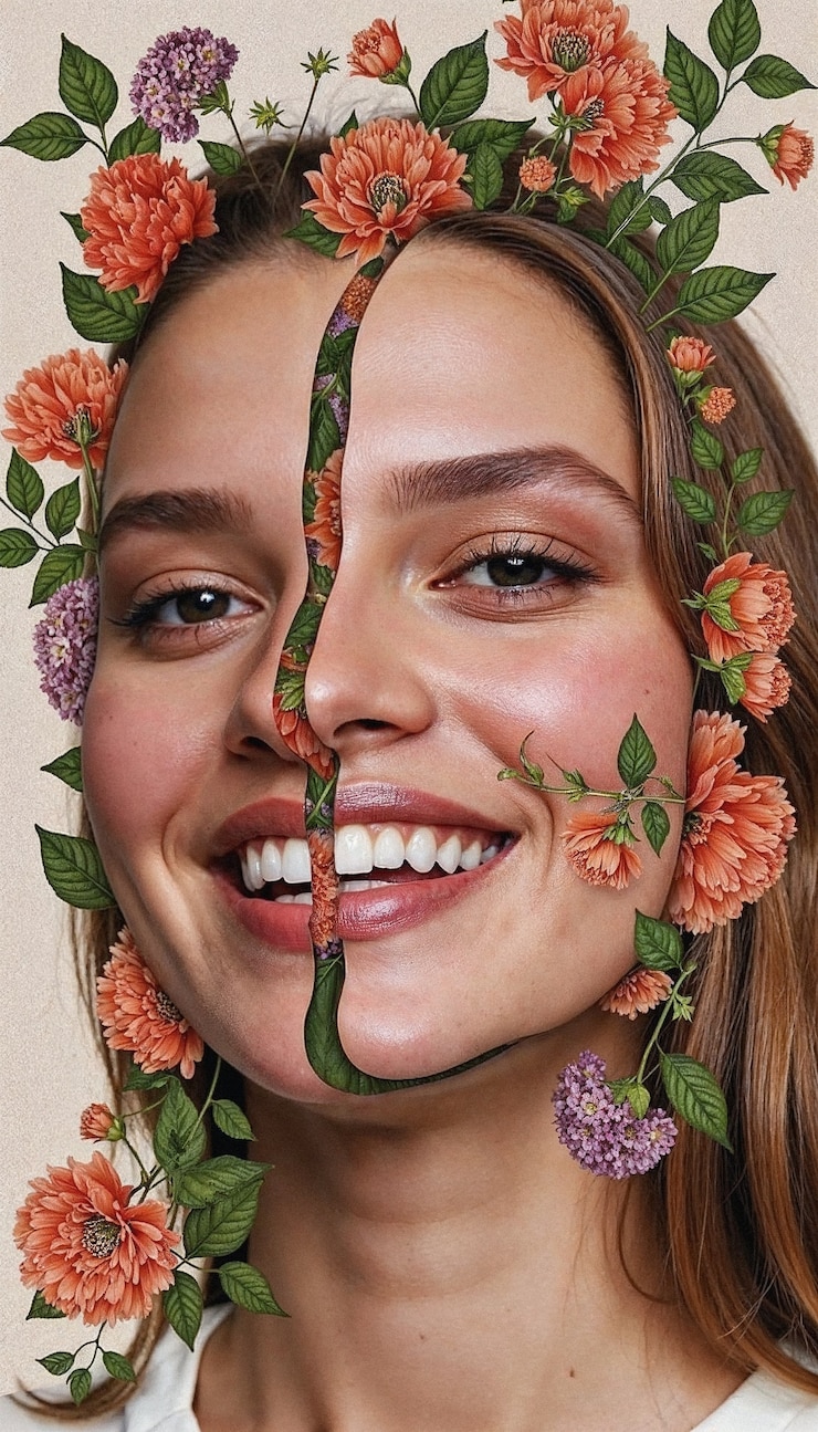Foto grátis feliz dia das mulheres colagem floral