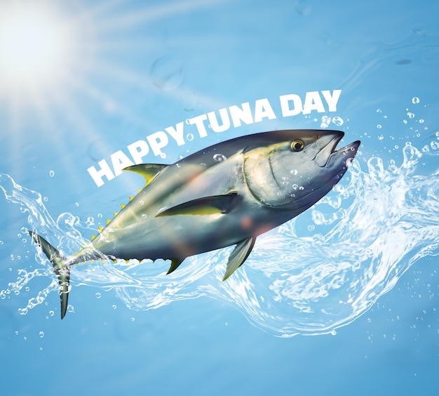 Foto grátis feliz dia mundial do atum