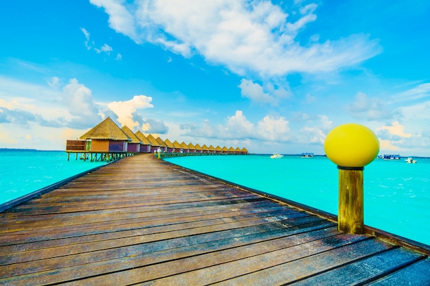 Foto grátis feriado maldives oceano casa na árvore