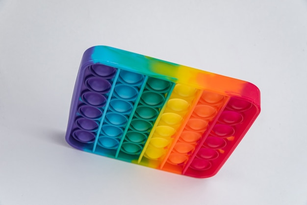 Fidget pop it toy rainbow color - anti-stress, divertido e educacional