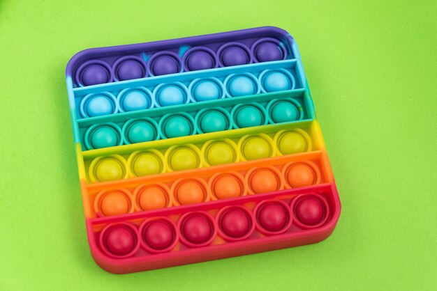 Fidget pop it toy rainbow color - anti-stress, divertido e educacional