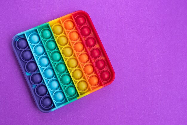 Fidget pop it toy rainbow color - anti-stress, divertido e educacional