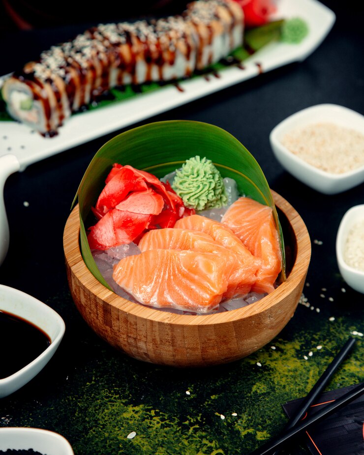Foto grátis filé de peixe salmão em panela