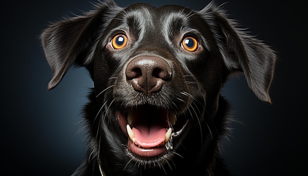 Foto grátis filhote de cachorro fofo olhando para câmera amizade leal ao ar livre gerada por inteligência artificial