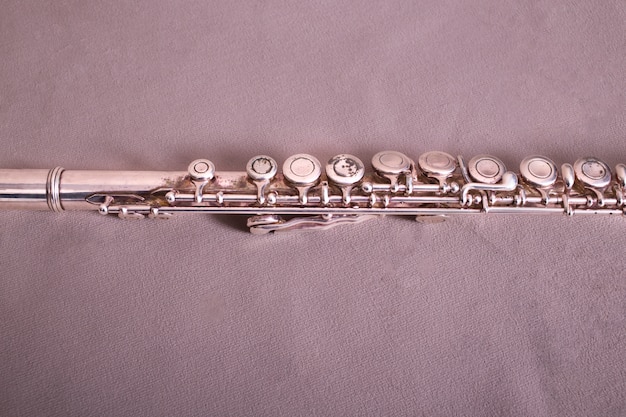 Foto grátis fim, cima, de, metal, flauta