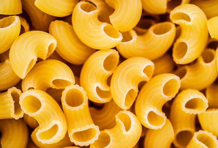 Foto grátis fim, cima, macarronada, cotovelo