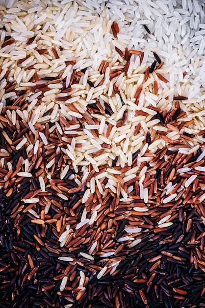 Fim, cima, misturado, arroz