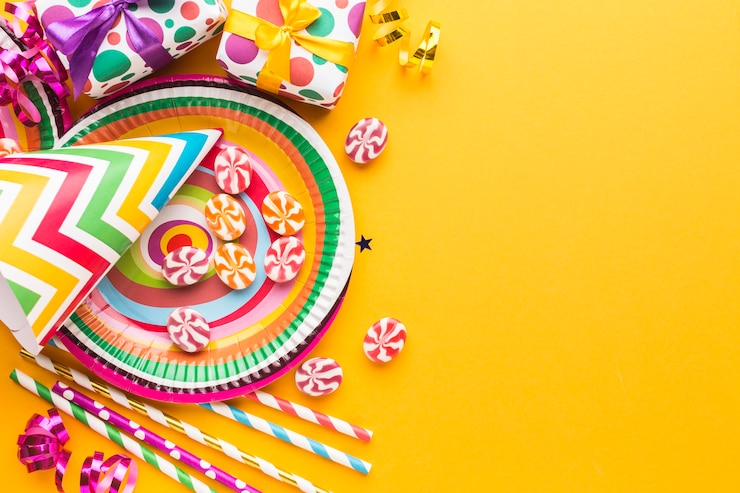 Foto grátis flat lay party still life
