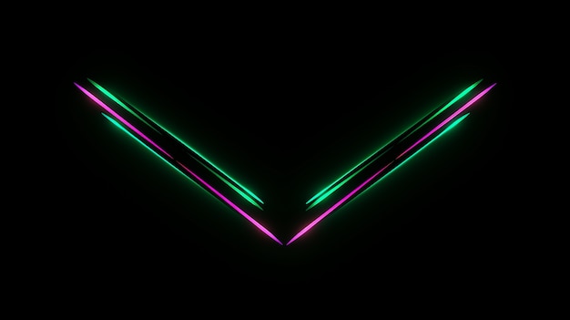 Flecha com cores de néon brilhantes