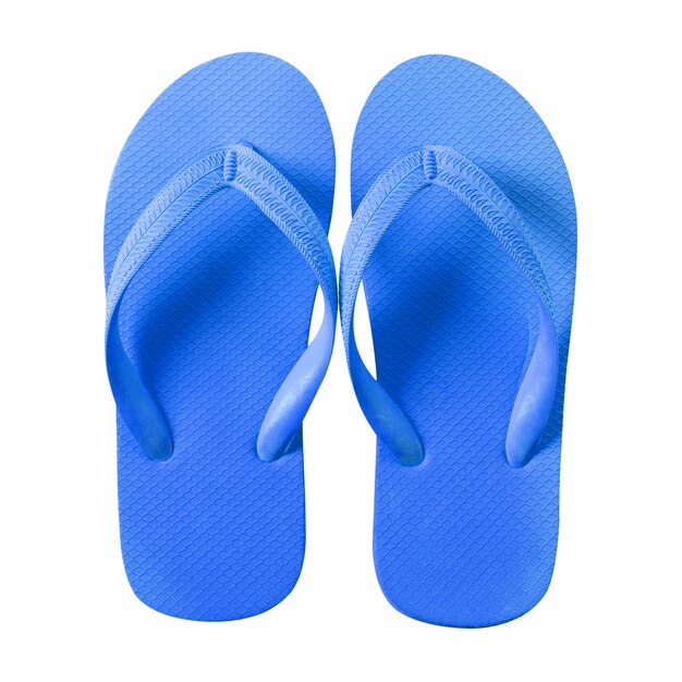 Flip flops azul isolado no fundo branco