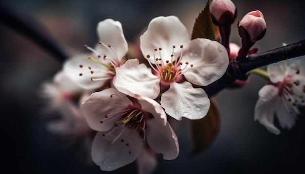 Foto grátis flor de cerejeira vibrante em flor sem pessoas geradas por ia