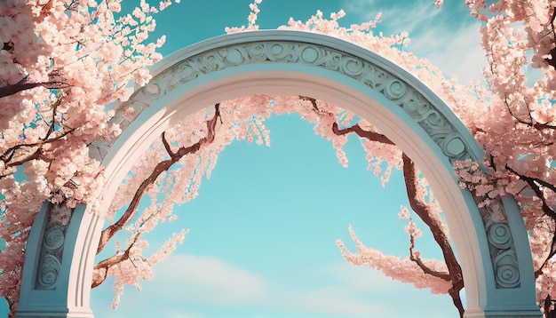 Flores de cerejeira florescem beleza natural na IA generativa da primavera