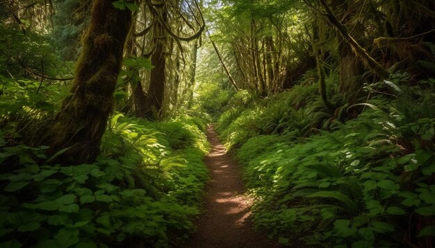 Floresta tropical tranquila, uma aventura na natureza aguarda gerada pela IA