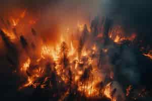 Foto grátis fogo queimando a natureza selvagem