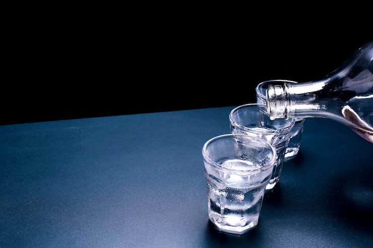 Foto grátis fonte de vodca russa