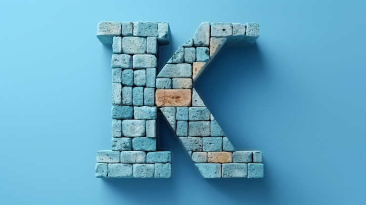 Foto grátis forma 3d da letra k