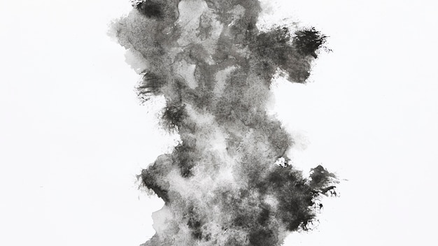 Forma de nuvem cinza aquarela