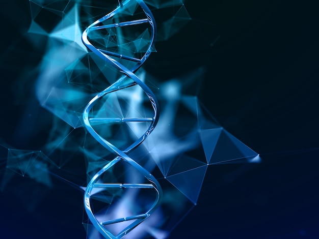 Formação médica 3D com filamentos de DNA no design do plexo