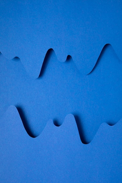 Formas de papel psicodélico azul