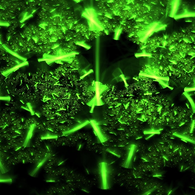 Formas do fractal sumário verde-claro
