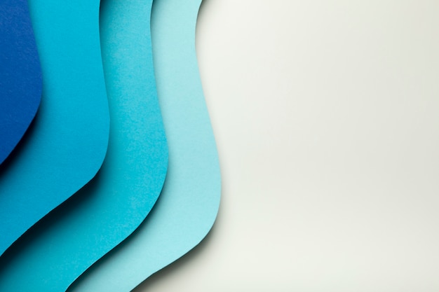 Formas psicodélicas de papel com espaço para cópia