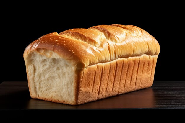 Foto de pão de leite caseiro em fundo preto