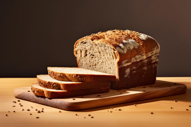 Foto de pão de quinoa fatiado caseiro