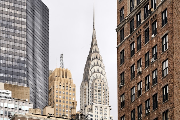 Foto grátis foto de tirar o fôlego do edifício chrysler em nova york, eua