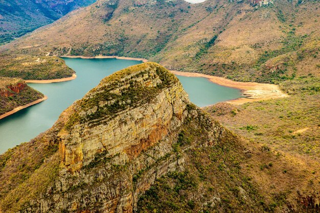 Foto grande angular do Blyde River Canyon na África do Sul