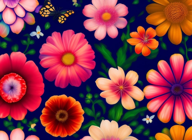Foto grátis Flores em flor, decoração de buquê floral, fundo bonito, flores de jardim, padrão de planta