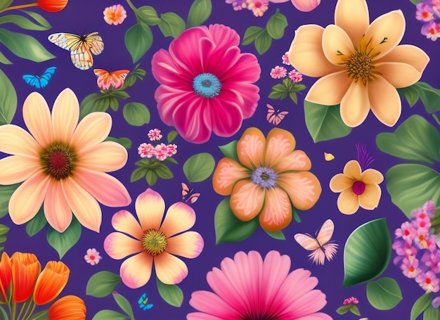 Foto grátis Flores em flor, decoração de buquê floral, fundo bonito, flores de jardim, padrão de planta