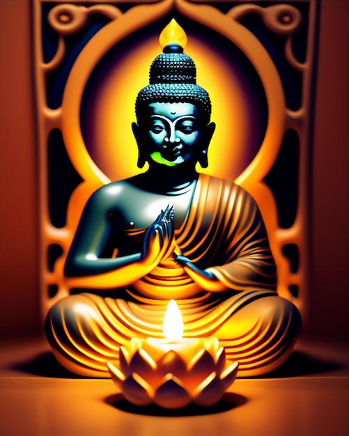 Foto grátis foto gratuita gautum buddha vesak purnima estátua símbolo do fundo da paz