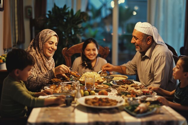 Foto média comemorando o eid al-fitr