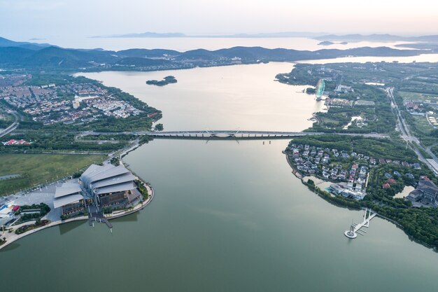 Fotografia aérea cidade chinesa